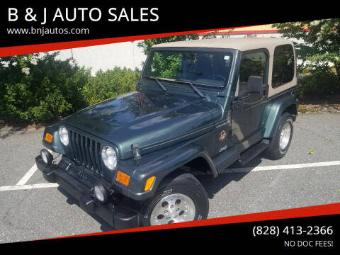 2002 Jeep Wrangler for sale at B & J AUTO SALES in Morganton NC