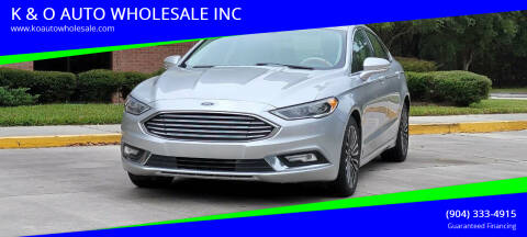 2018 Ford Fusion for sale at K & O AUTO WHOLESALE INC in Jacksonville FL