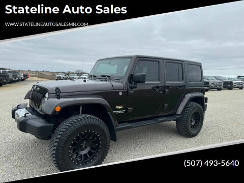 2013 Jeep Wrangler Unlimited for sale at Stateline Auto Sales in Mabel MN