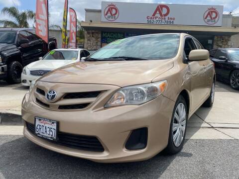 2012 Toyota Corolla for sale at AD CarPros, Inc. in Whittier CA