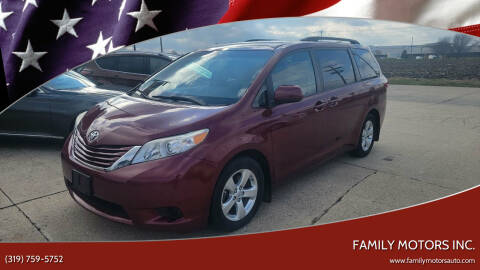 2015 Toyota Sienna for sale at Family Motors Inc. in Burlington IA
