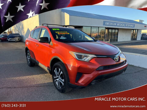 2016 Toyota RAV4 for sale at Miracle Motor Cars Inc. in Victorville CA