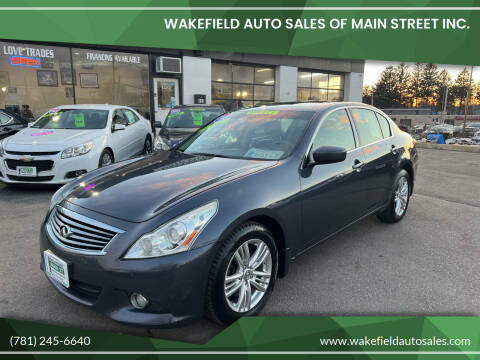 2013 Infiniti G37 Sedan for sale at Wakefield Auto Sales of Main Street Inc. in Wakefield MA