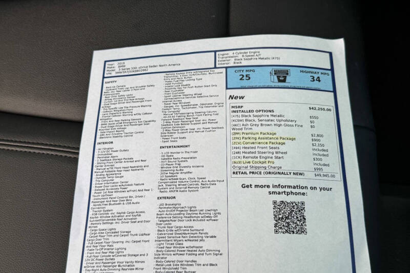 2019 BMW 3 Series 330i xDrive