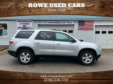 2012 GMC Acadia for sale at Rowe Used Cars in Beaver Dam KY