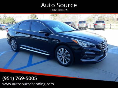 2016 Hyundai Sonata for sale at Auto Source in Banning CA