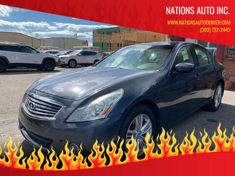 2011 Infiniti G37 Sedan for sale at Nations Auto Inc. in Denver CO