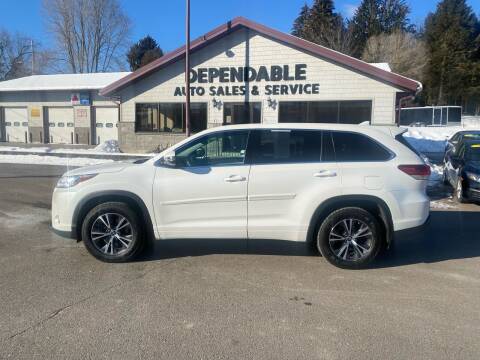 2018 Toyota Highlander for sale at Dependable Auto Sales and Service in Binghamton NY