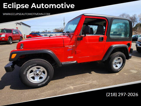1997 Jeep Wrangler for sale at Eclipse Automotive in Brainerd MN