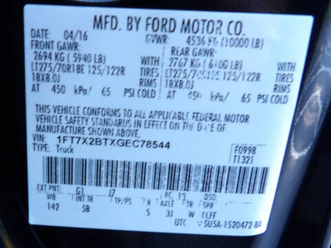 2016 Ford F-250 Super Duty Lariat