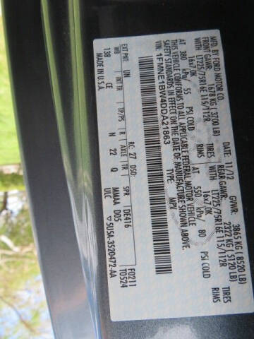 2013 Ford E-Series E-150 XLT