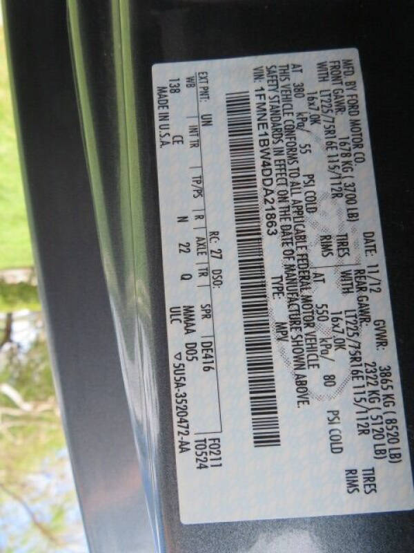 2013 Ford E-Series E-150 XLT