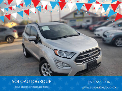 2020 Ford EcoSport for sale at SOLOAUTOGROUP in Mckinney TX