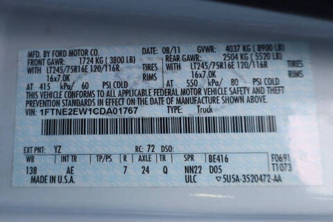 2012 Ford E-Series E-250