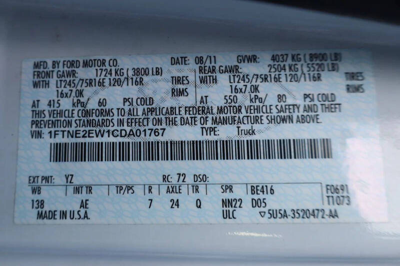 2012 Ford E-Series E-250