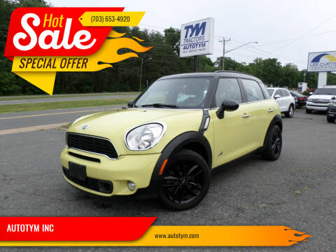 2012 MINI Cooper Countryman for sale at AUTOTYM INC. in Fredericksburg VA