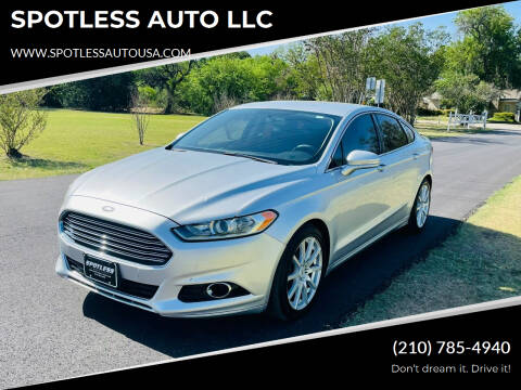2013 Ford Fusion for sale at SPOTLESS AUTO LLC in San Antonio TX