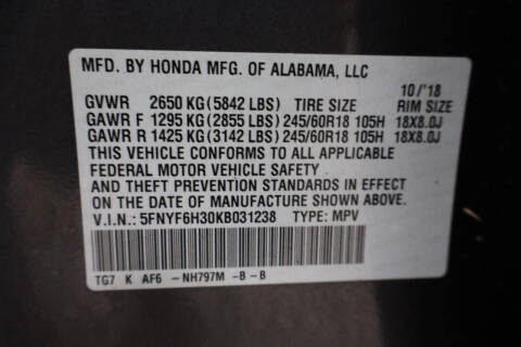 2019 Honda Pilot EX