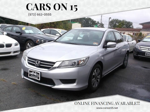 2013 Honda Accord for sale at Cars On 15 in Lake Hopatcong NJ