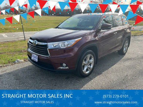 2016 Toyota Highlander for sale at STRAIGHT MOTOR SALES INC in Paterson NJ