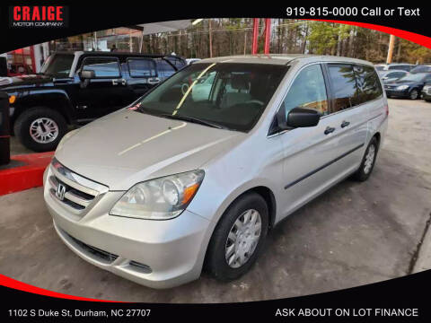 2007 Honda Odyssey for sale at CRAIGE MOTOR CO in Durham NC