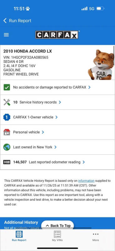 2010 Honda Accord LX