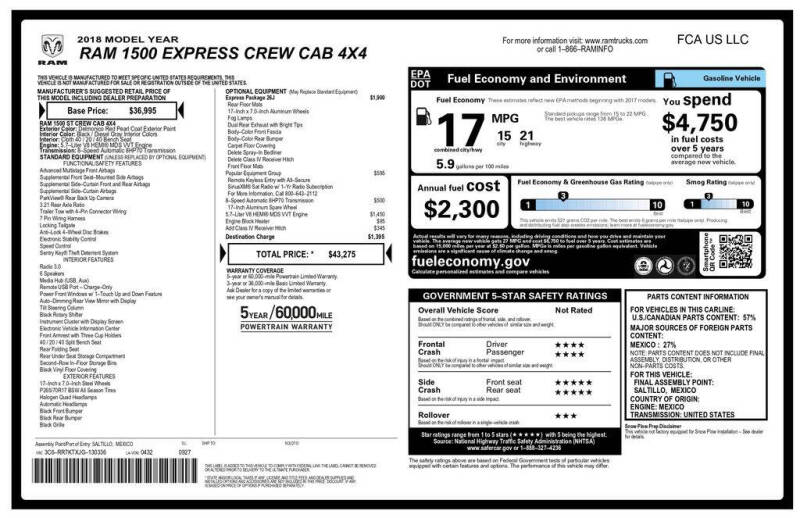 2018 RAM 1500 Express