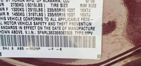 2008 Honda Odyssey LX