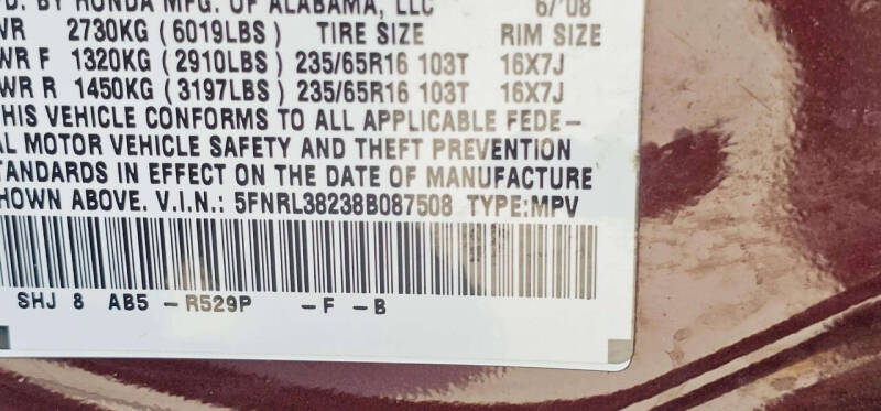 2008 Honda Odyssey LX