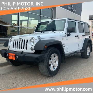 2016 Jeep Wrangler Unlimited for sale at Philip Motor Inc in Philip SD