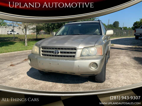 2003 Toyota Highlander for sale at Upland Automotive in Houston TX