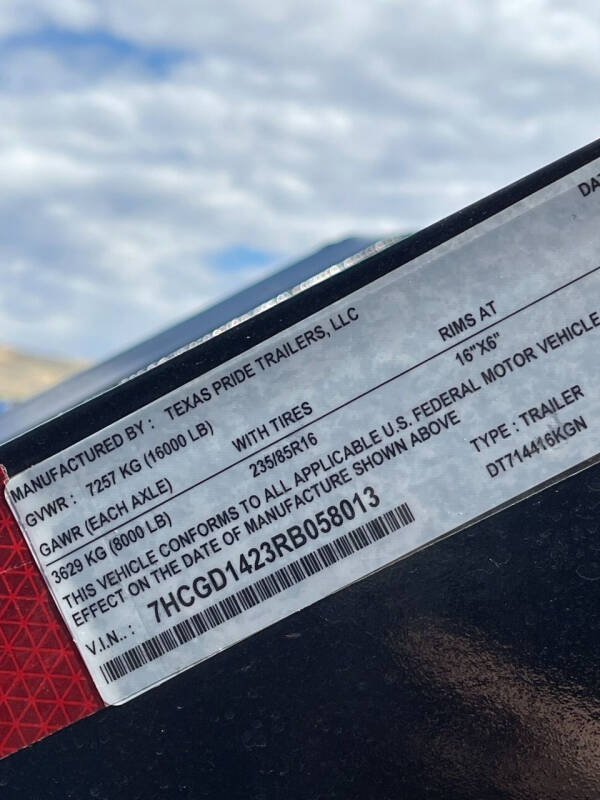 2024 Texas Pride Dump Trailer