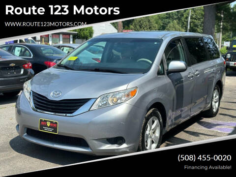 2012 Toyota Sienna for sale at Route 123 Motors in Norton MA