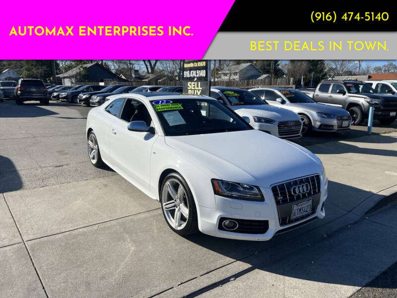 2012 Audi S5 for sale at AUTOMAX ENTERPRISES INC. in Roseville CA