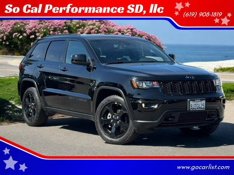 2019 Jeep Grand Cherokee for sale at So Cal Performance SD, llc in San Diego CA
