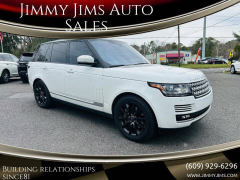 2017 Land Rover Range Rover for sale at Jimmy Jims Auto Sales in Tabernacle NJ