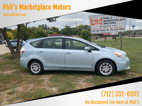 2013 Toyota Prius v for sale at Phil's Marketplace Motors in Arnolds Park IA