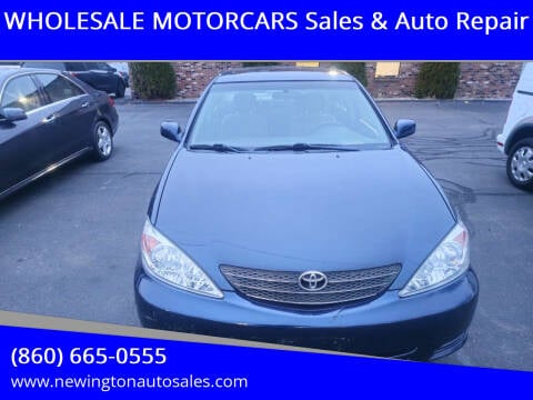 2004 Toyota Camry for sale at WHOLESALE MOTORCARS Sales & Auto Repair in Newington CT