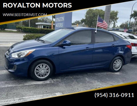 2017 Hyundai Accent for sale at ROYALTON MOTORS in Plantation FL