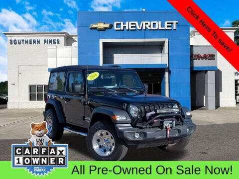 2018 Jeep Wrangler for sale at PHIL SMITH AUTOMOTIVE GROUP - SOUTHERN PINES GM in Southern Pines NC