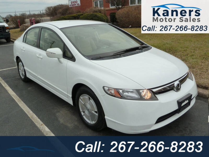 2007 Honda Civic for sale at Kaners Motor Sales in Huntingdon Valley PA