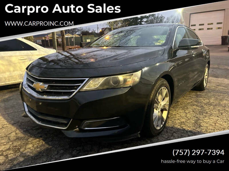 2015 Chevrolet Impala for sale at Carpro Auto Sales in Chesapeake VA