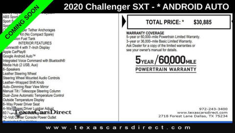 2020 Dodge Challenger SXT