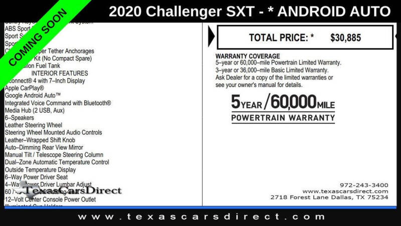 2020 Dodge Challenger SXT