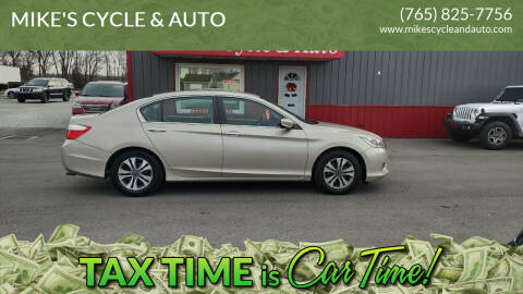 2015 Honda Accord for sale at MIKE'S CYCLE & AUTO in Connersville IN