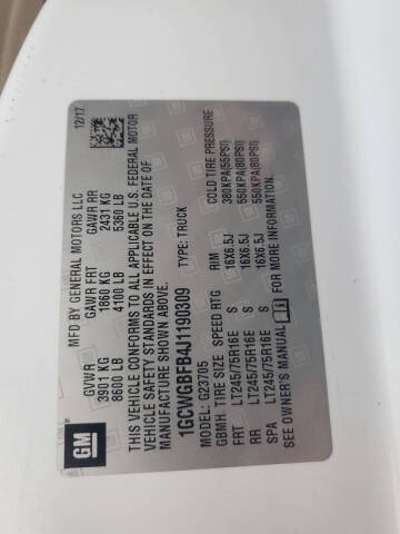 2018 Chevrolet Express 2500