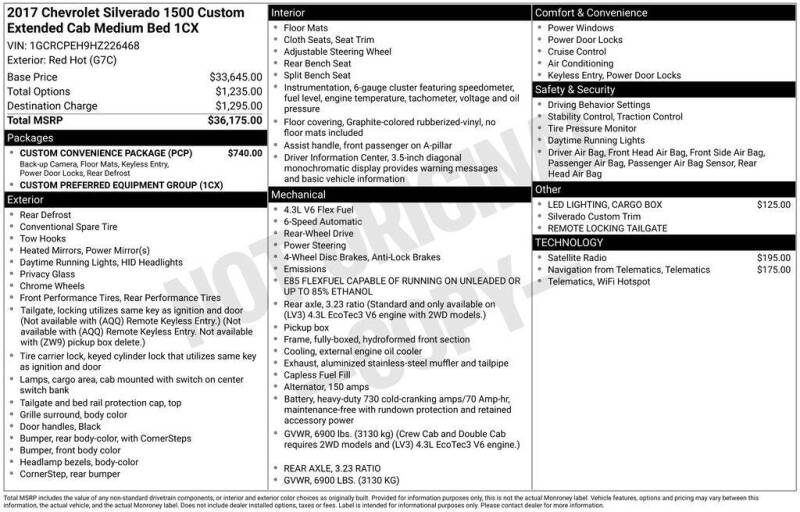 2017 Chevrolet Silverado 1500 Custom