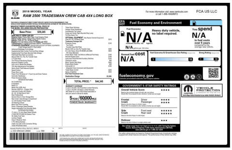 2018 RAM 2500 Tradesman
