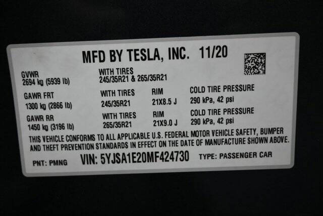 2021 Tesla Model S Long Range Plus