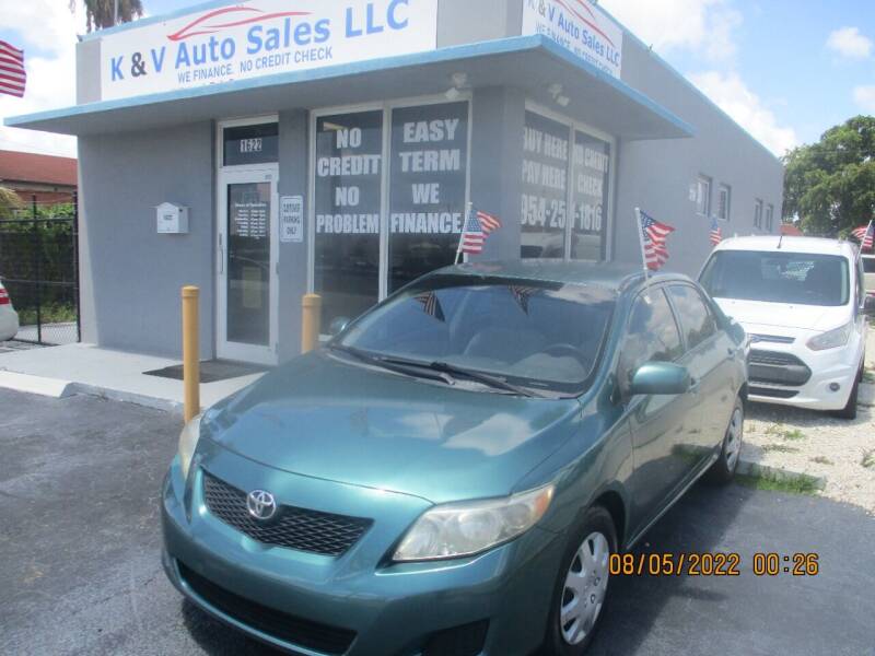 2009 Toyota Corolla for sale at K & V AUTO SALES LLC in Hollywood FL